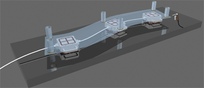 DOUBLEMAG modules used for clamping irregular shaped object during welding operation